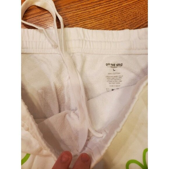 Off The Grid Dj John Summit Shorts Men's Sz Large White Green 34x7 What a Life - Picture 3 of 11